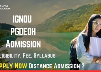 IGNOU PGDEOH Admission